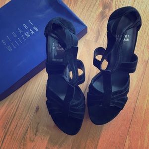Stuart Weitzman Strappy Suede Club Shoes
